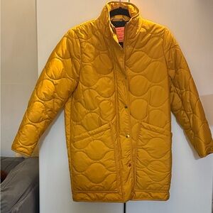 J.Crew dark yellow coat.